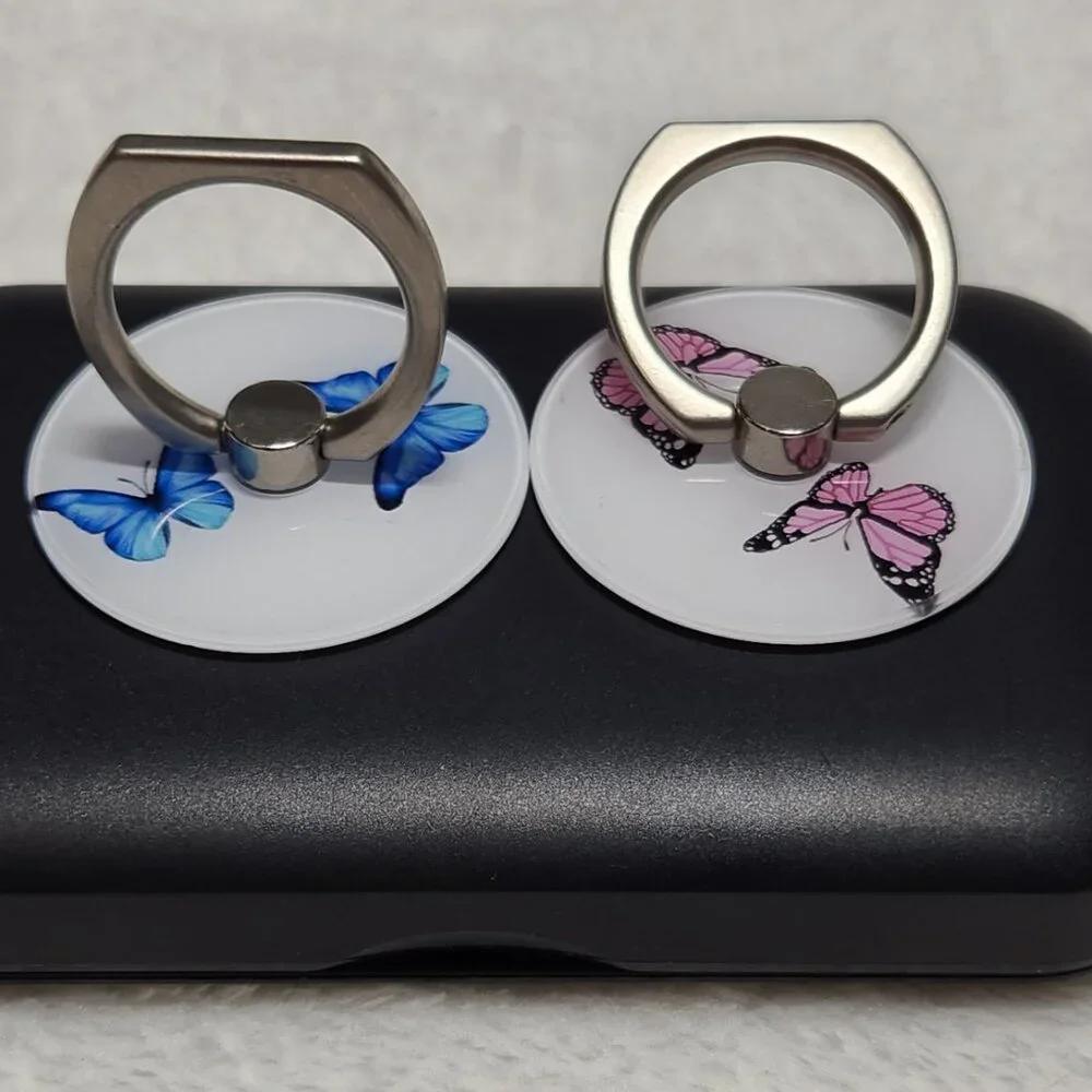 NEW!!! Bundle of 2Butterfly Cellphone or iPad Ring Holder - Pink and Blue